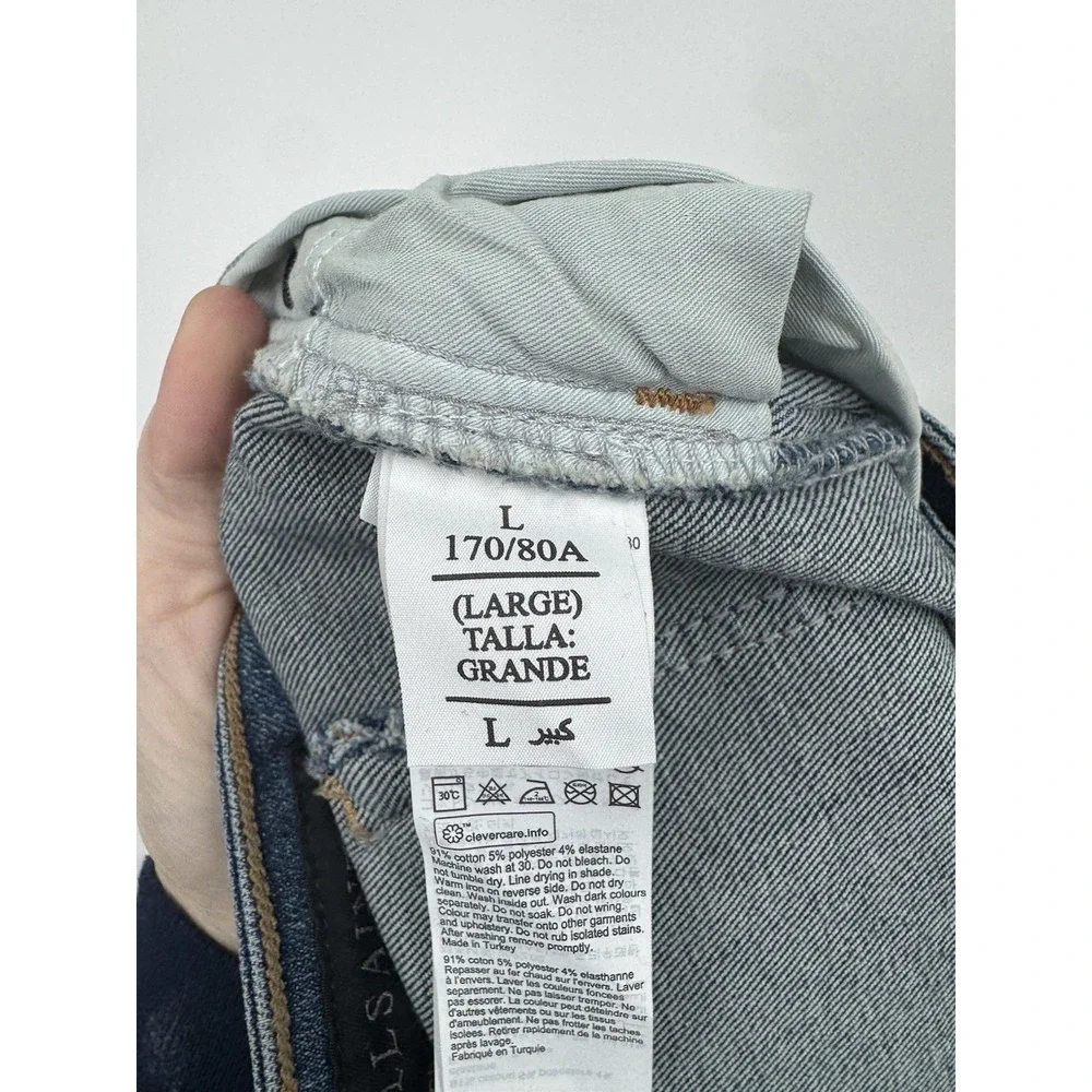 All‎ Saints Miller Size L Skinny Jeans Women Blue Indigo Stretch Denim Classic